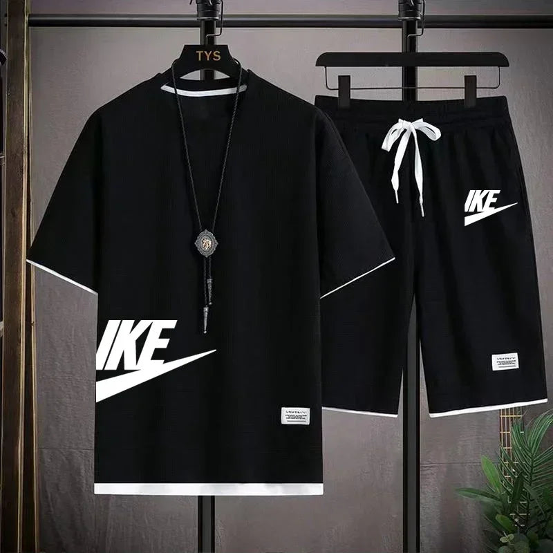Nike black summer shorts and tee
